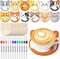 24 Pcs Cat Wooden Coasters Painting Set with Markers Unfinished